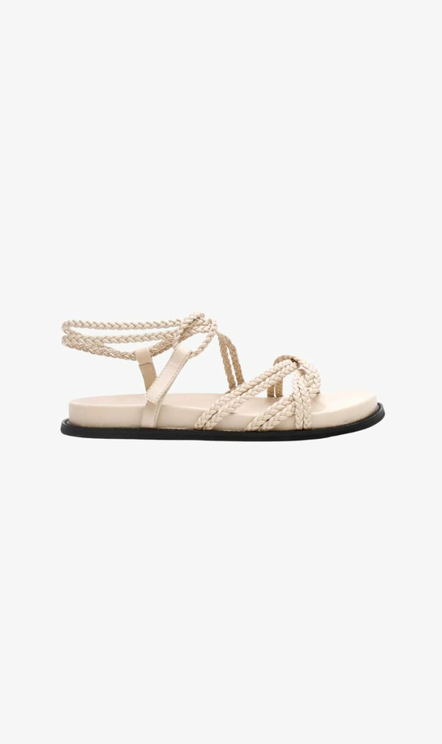 Sandals * | La Tribe | Plaited Sandal Cream Off-White