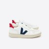 Sneakers * | Veja | V10 Leather Sneakers White/Nautico/Pekin Multi