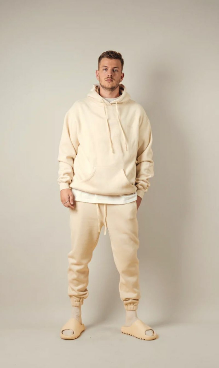 Menswear * | Kore Studios | Macleay Hooded Sweat Sand Beige