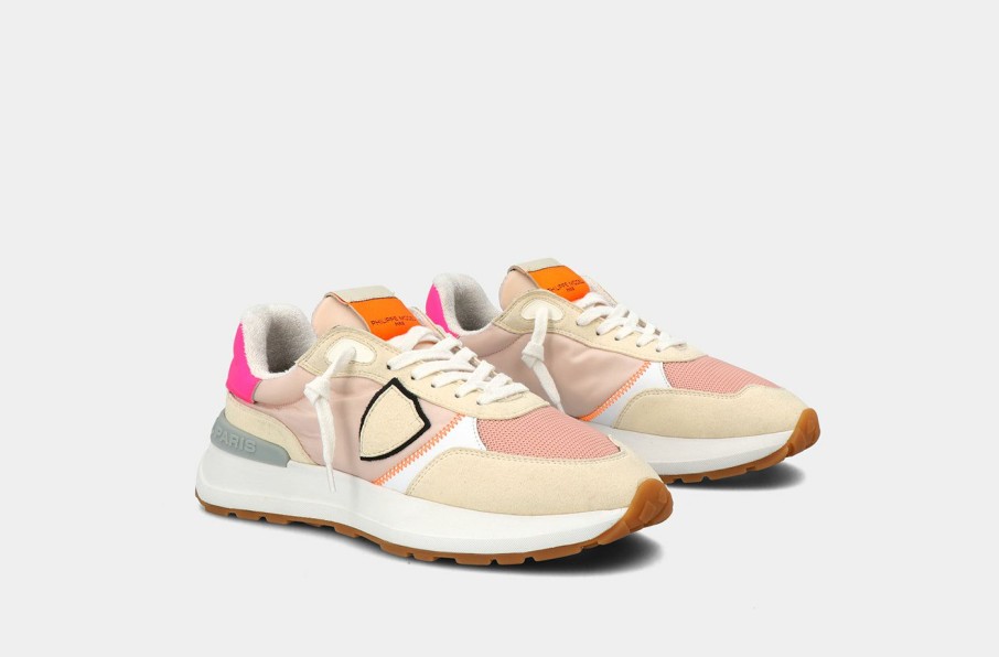 Sneakers * | Philippe Model | Antibes Low Mondial Pop Blanc Orange Misc