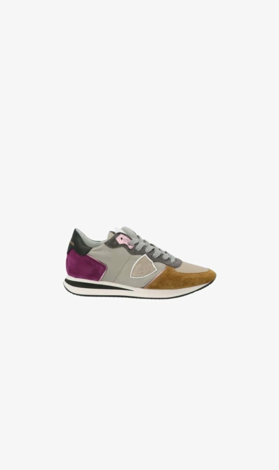 Sneakers * | Philippe Model | Sneaker Trpx Taupe Mustard Grey