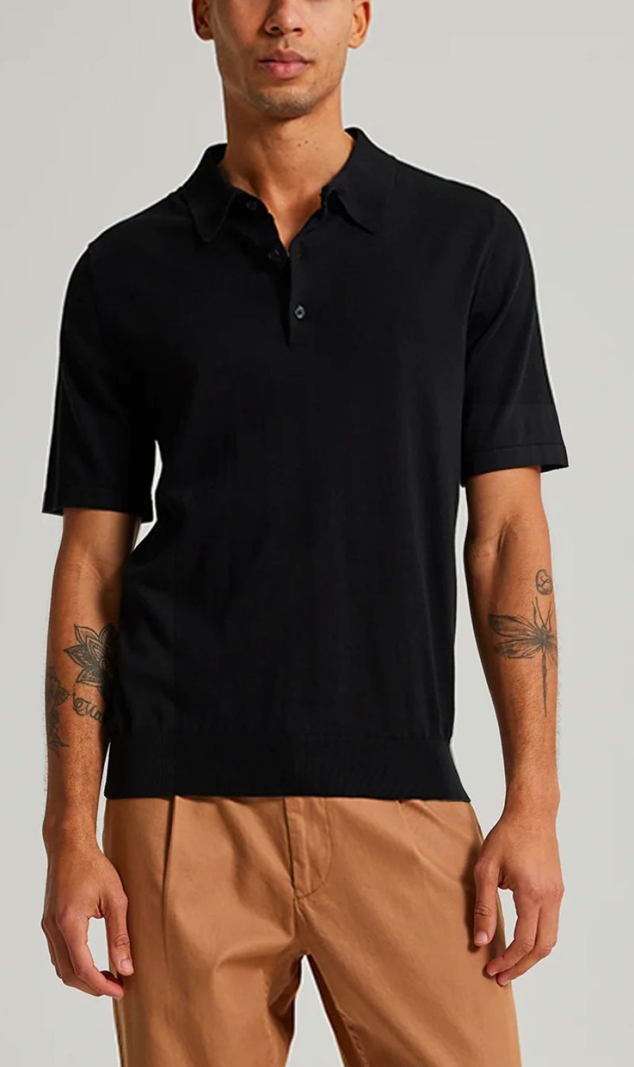 Menswear * | Jac+Jack Jac + Jack | Pointier Polo Black