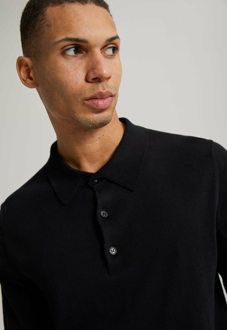 Menswear * | Jac+Jack Jac + Jack | Pointier Polo Black