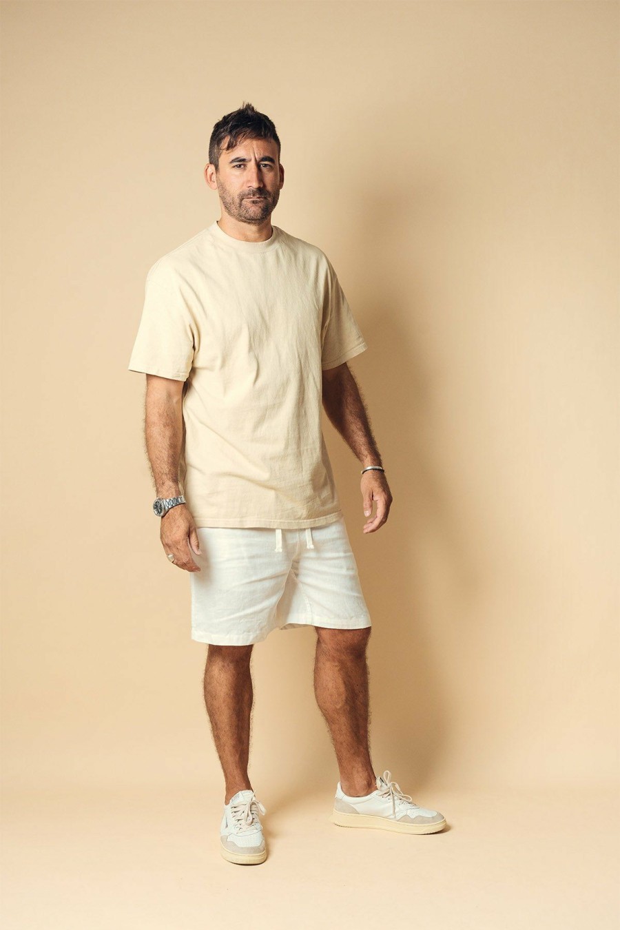 Menswear * | Kore Studios | Puglia Linen Short White