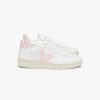 Sneakers * | Veja | V-10 Leather Sneakers White / Petal Multi