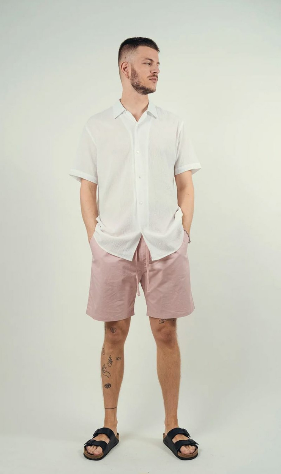 Menswear * | Kore Studios | Island S/S Shirt White