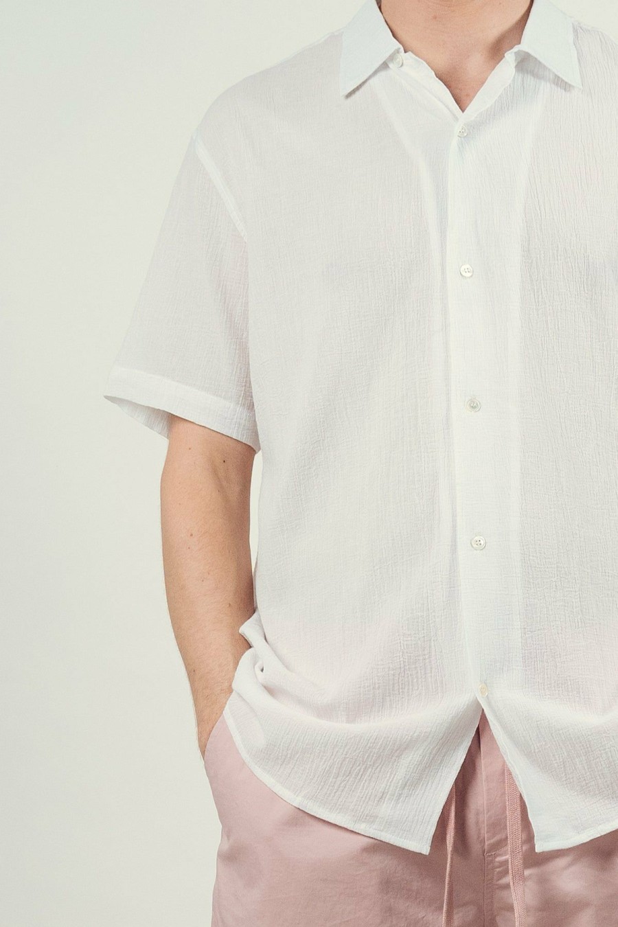 Menswear * | Kore Studios | Island S/S Shirt White