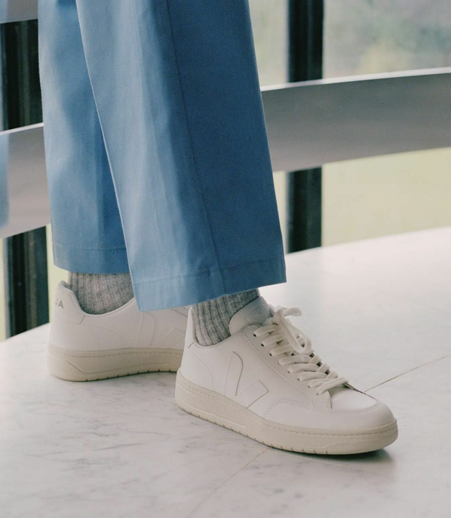 Sneakers * | Veja | V-12 Leather Sneakers Extra White Misc