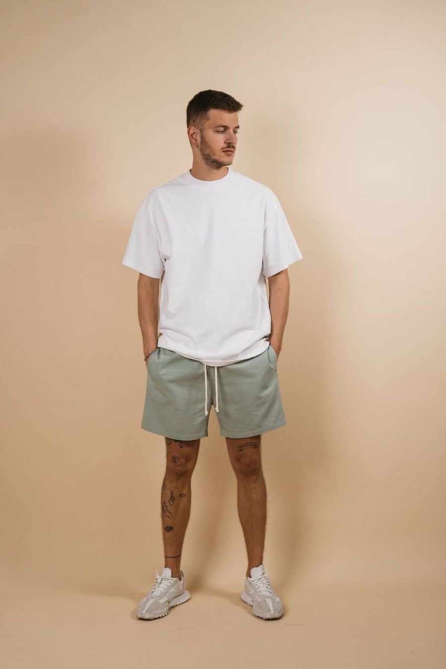 Menswear * | Kore Studios | Thomas Twill Short Sage Green