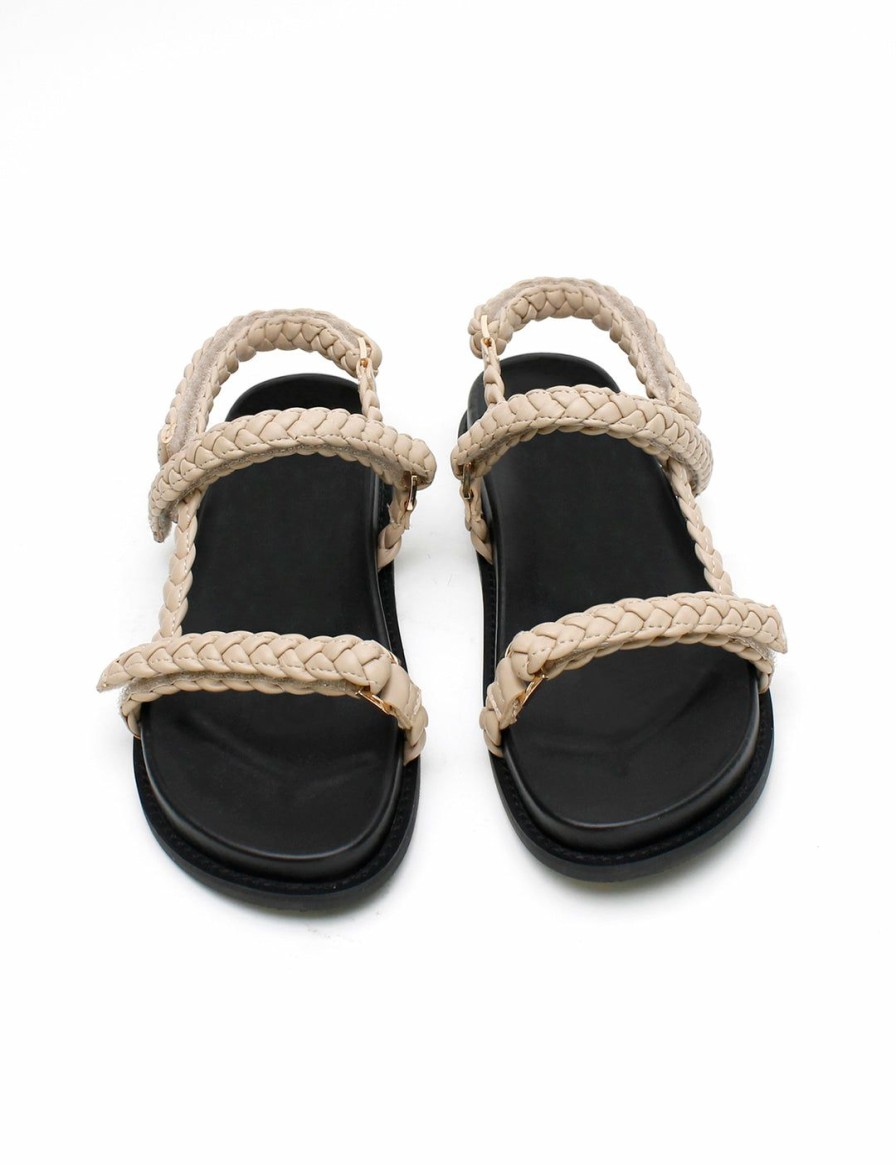 Sandals * | La Tribe | Thin Elke Braided Sandal Sand Beige