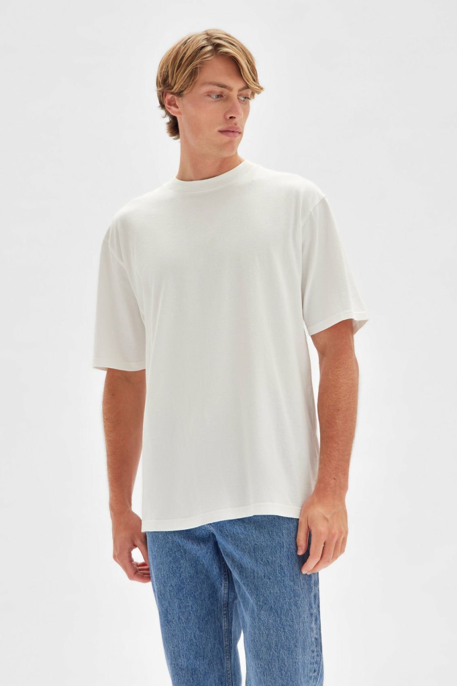 Menswear * | Assembly Label | Mens Organic Oversized Tee Antique White