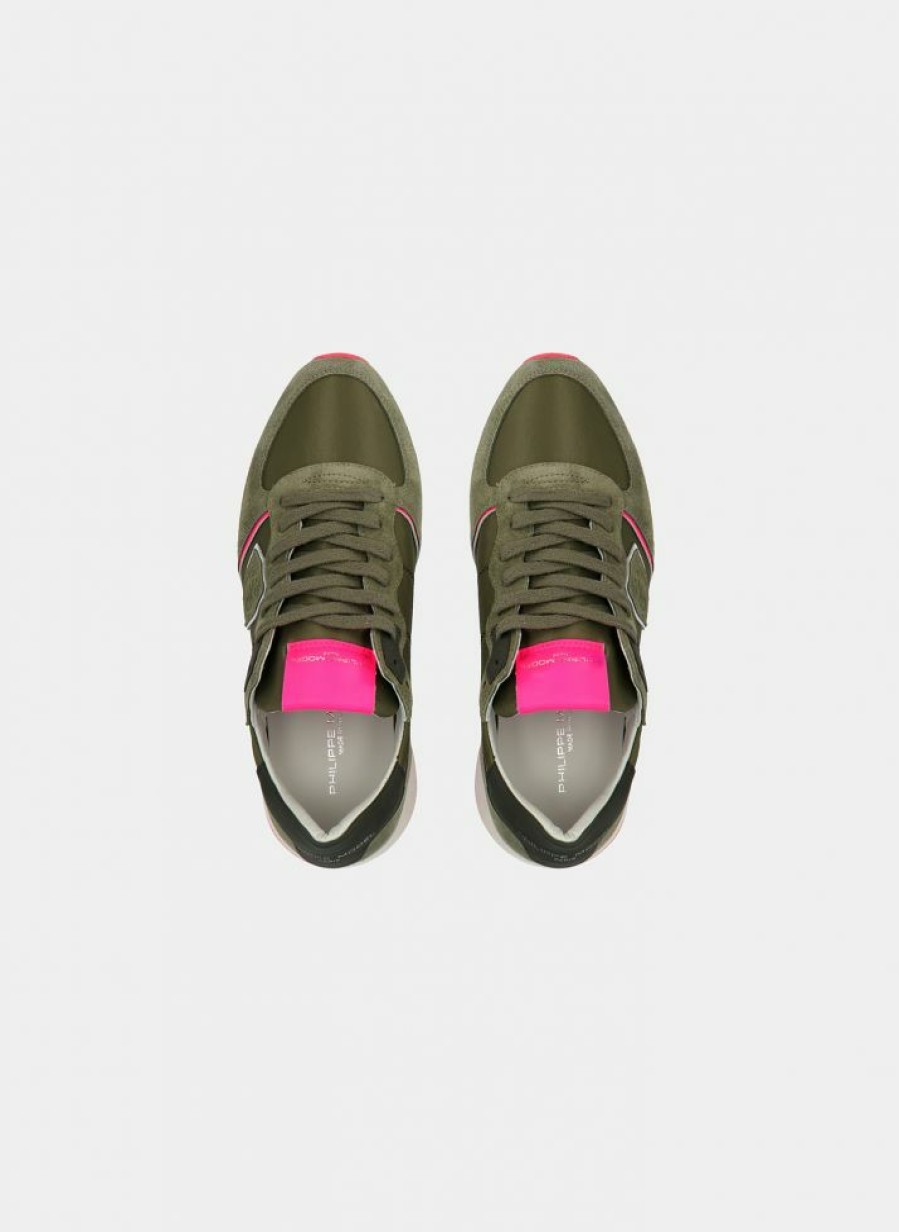 Sneakers * | Philippe Model | Sneaker Trpx Militaire Green