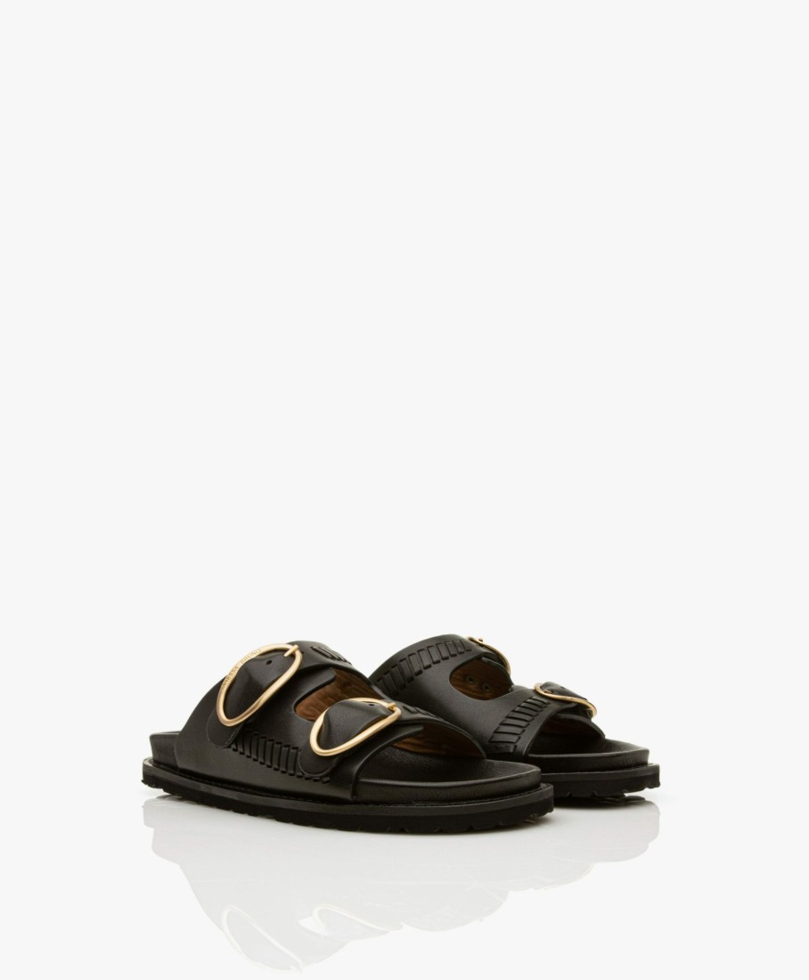 Sandals * | Vanessa Bruno | Sandale Fussbet Sandale Plate Black