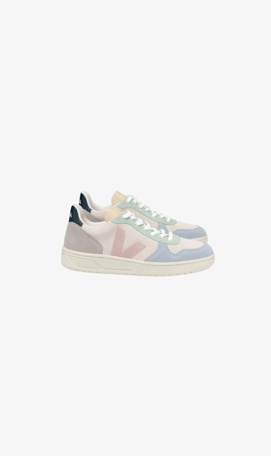 Sneakers * | Veja | V-10 Suede Multico Natural Babe Misc