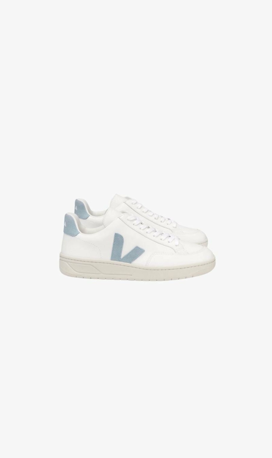 Sneakers * | Veja | V-12 Leather Extra Steel White