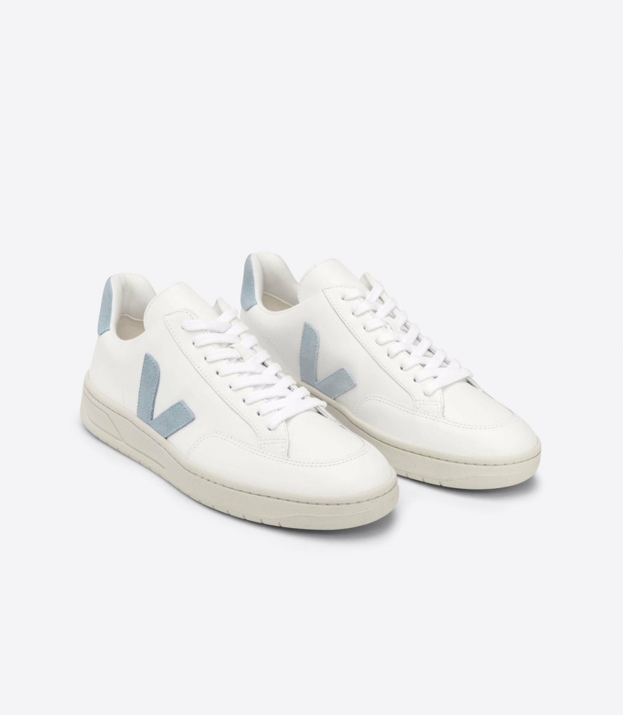 Sneakers * | Veja | V-12 Leather Extra Steel White