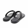 Sandals * | La Tribe | Braided Thong Black