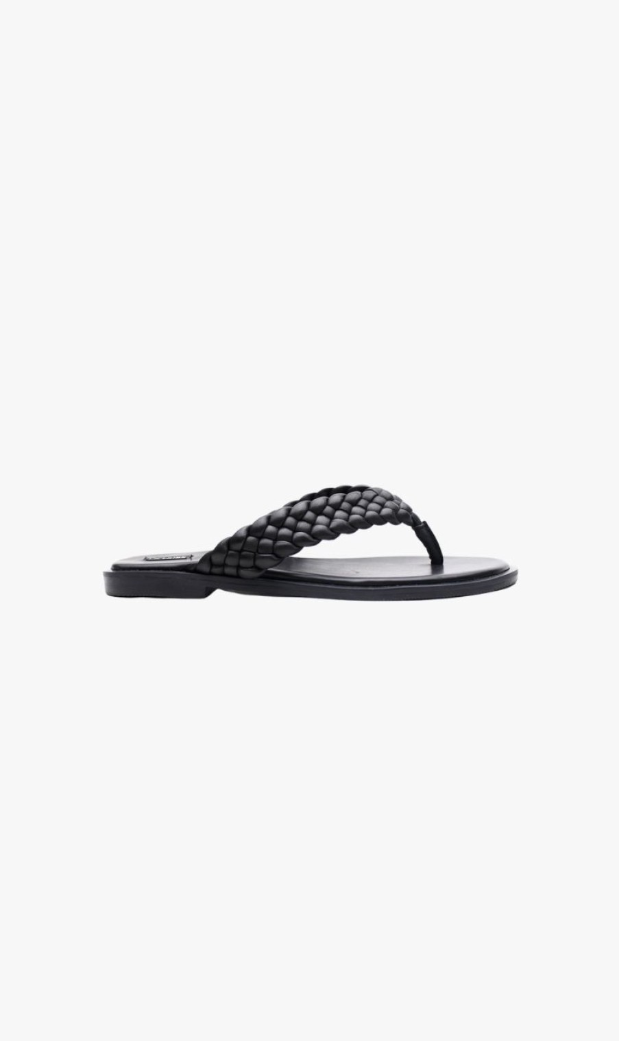 Sandals * | La Tribe | Braided Thong Black