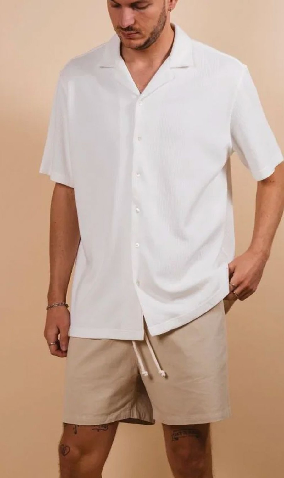 Menswear * | Kore Studios | Maurice S/S Shirt White