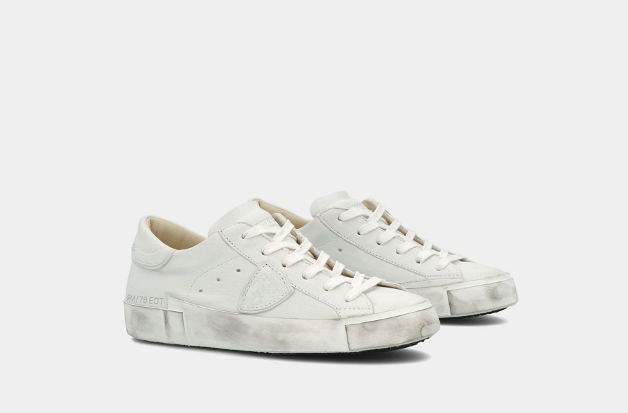 Sneakers * | Philippe Model | Prsx Low Basic Blanc Misc