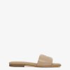 Sandals * | Anine Bing | Ria Slides Butterscotch Monogram Beige