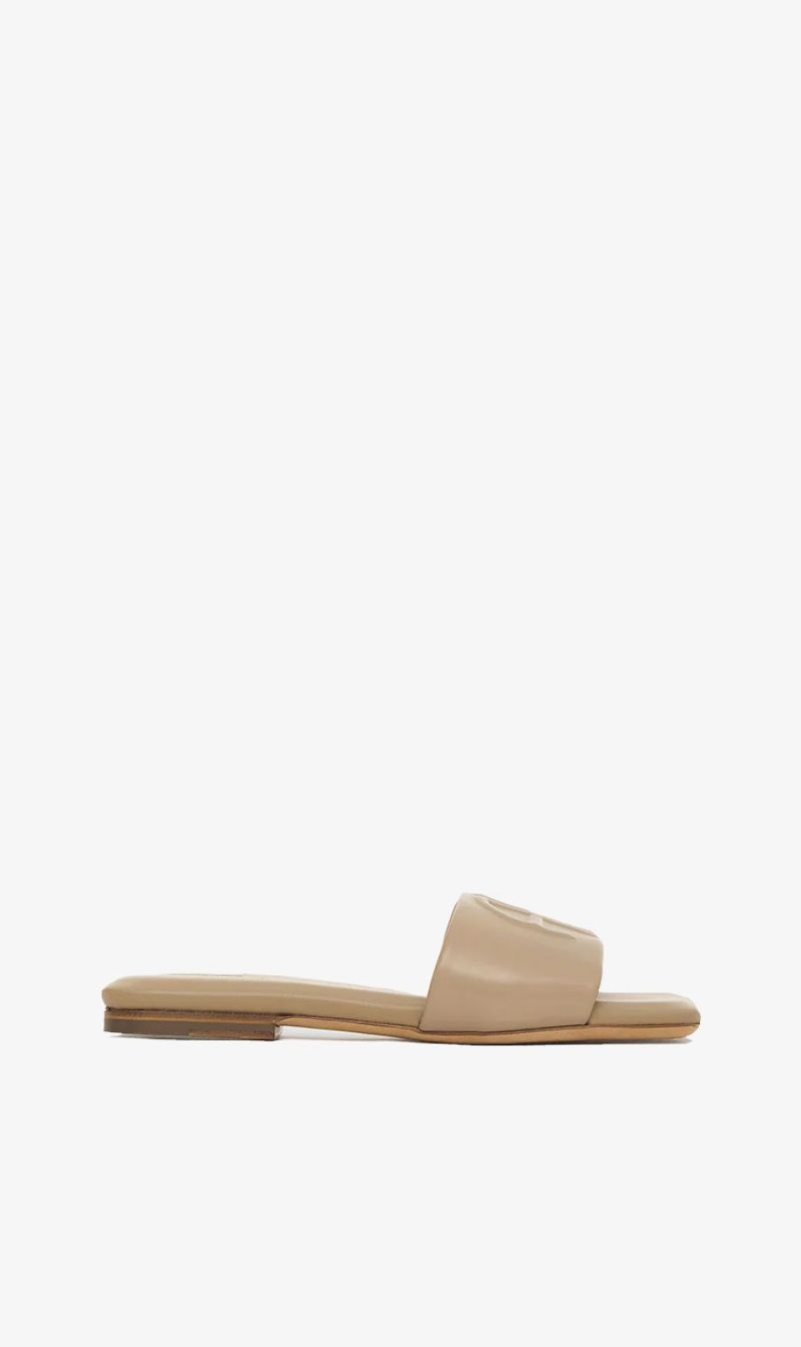 Sandals * | Anine Bing | Ria Slides Butterscotch Monogram Beige