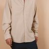 Menswear * | Kore Studios | Roy L/S Cord Shirt Sand Beige