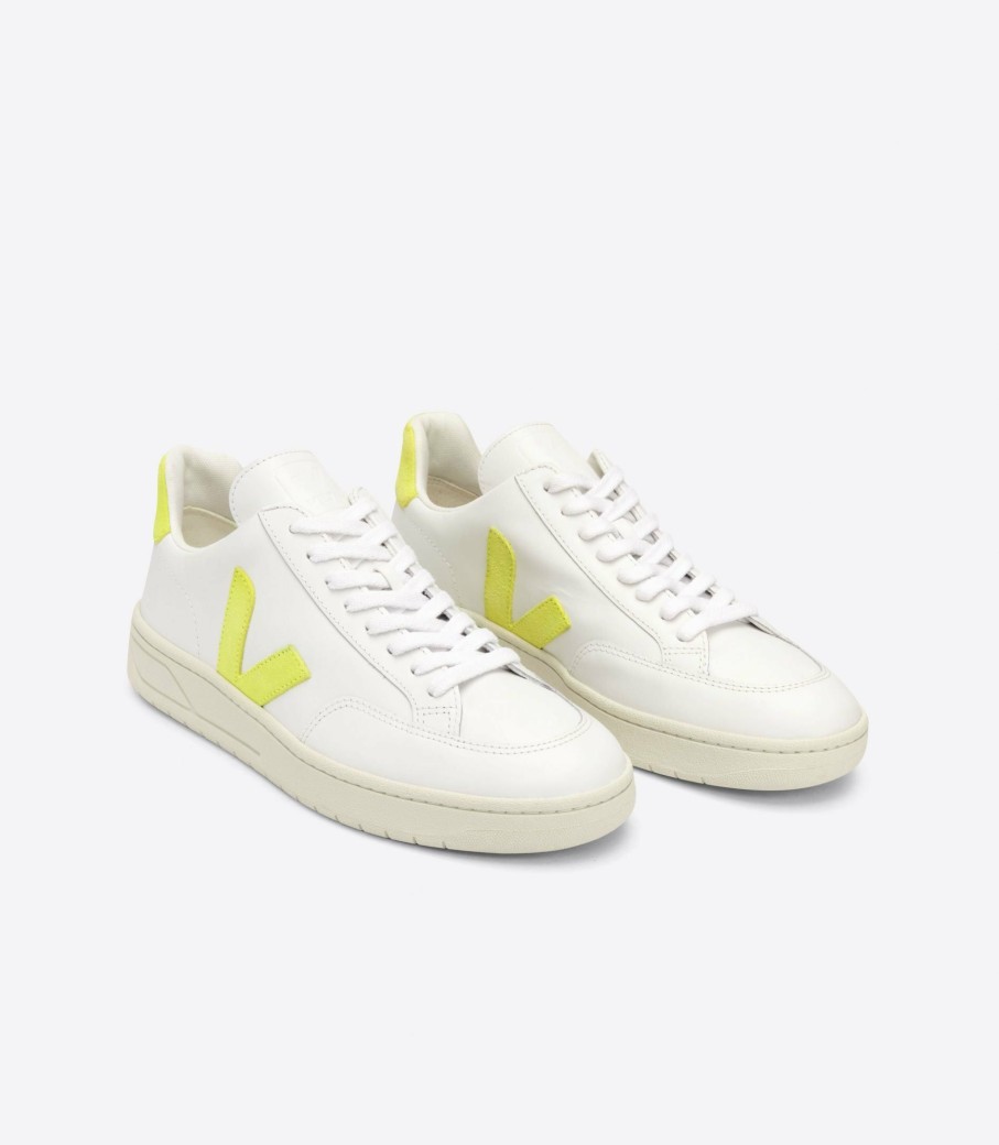 Sneakers * | Veja | V-12 Sneakers White / Jaune / Fluo Misc