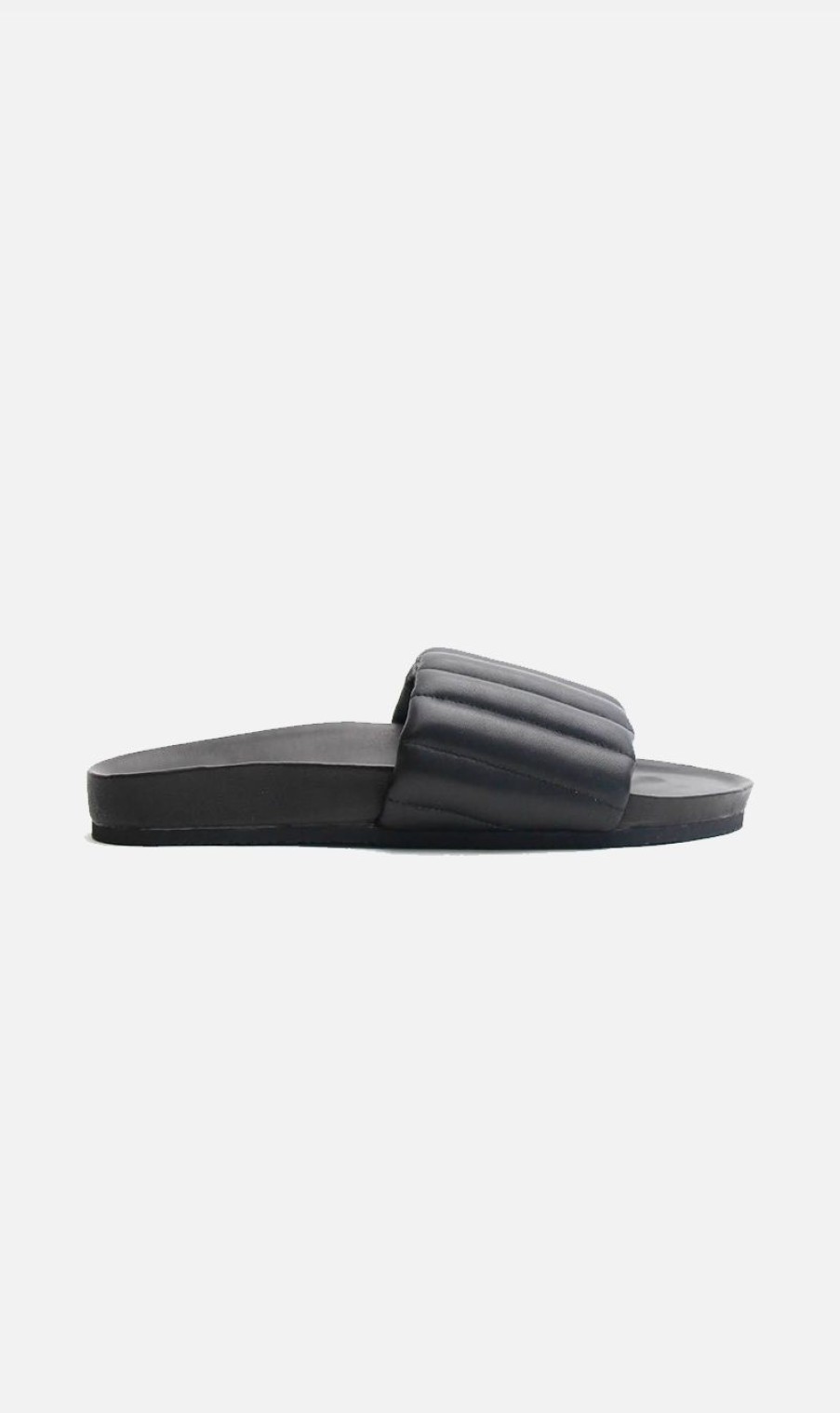 Sandals * | La Tribe | Tube Leather Slide Black Blk