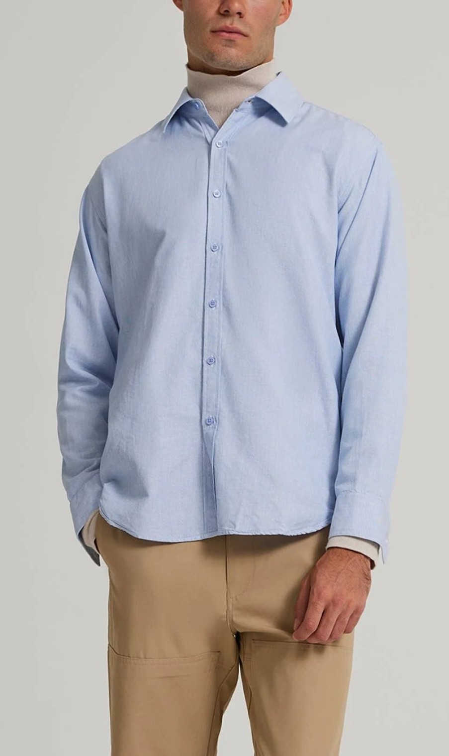 Menswear * | Jac+Jack Jac + Jack | Kenwood Shirt Pale Blue