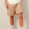 Menswear * | Kore Studios | Baller Track Short Taupe Beige