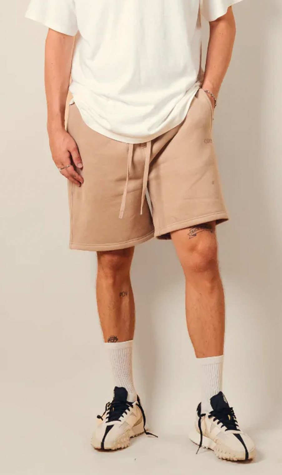 Menswear * | Kore Studios | Baller Track Short Taupe Beige