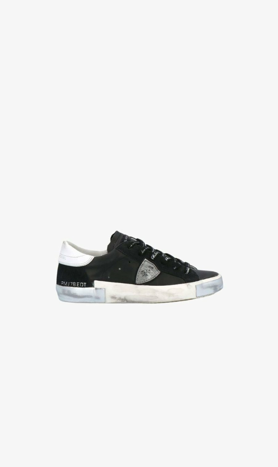 Sneakers * | Philippe Model | Prsx Foxy Lamine Noir Argent Black