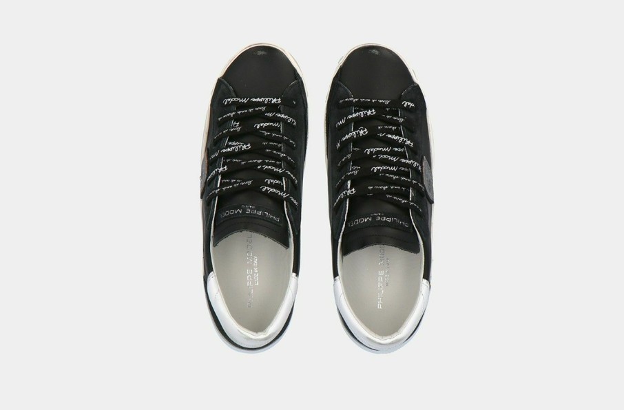 Sneakers * | Philippe Model | Prsx Foxy Lamine Noir Argent Black