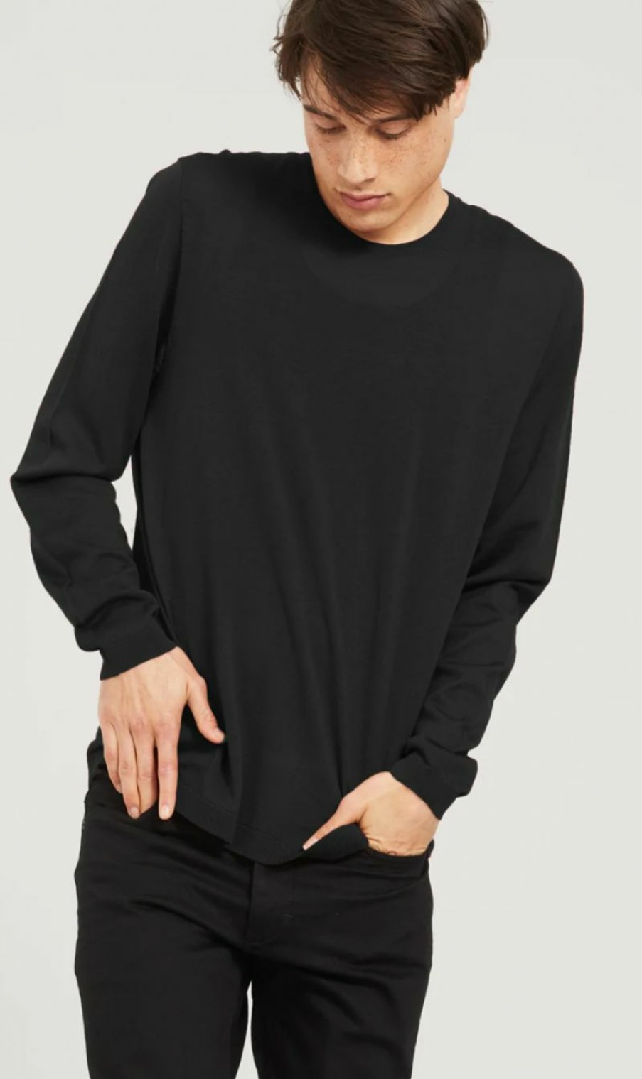 Menswear * | Standard Issue | Fine Crew Black