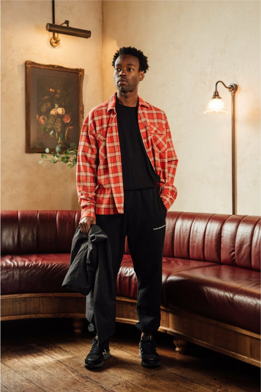 Menswear * | Porter James Sports | Boxed Overshirt Red