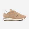 Sneakers * | Philippe Model | Trpx Low Woman Daim Beige