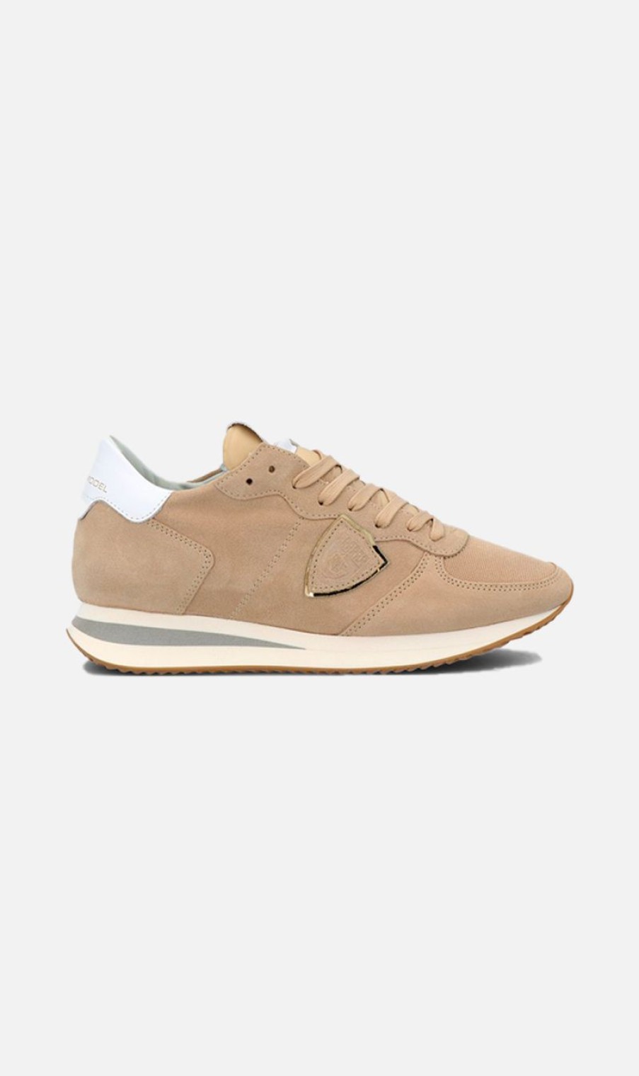 Sneakers * | Philippe Model | Trpx Low Woman Daim Beige